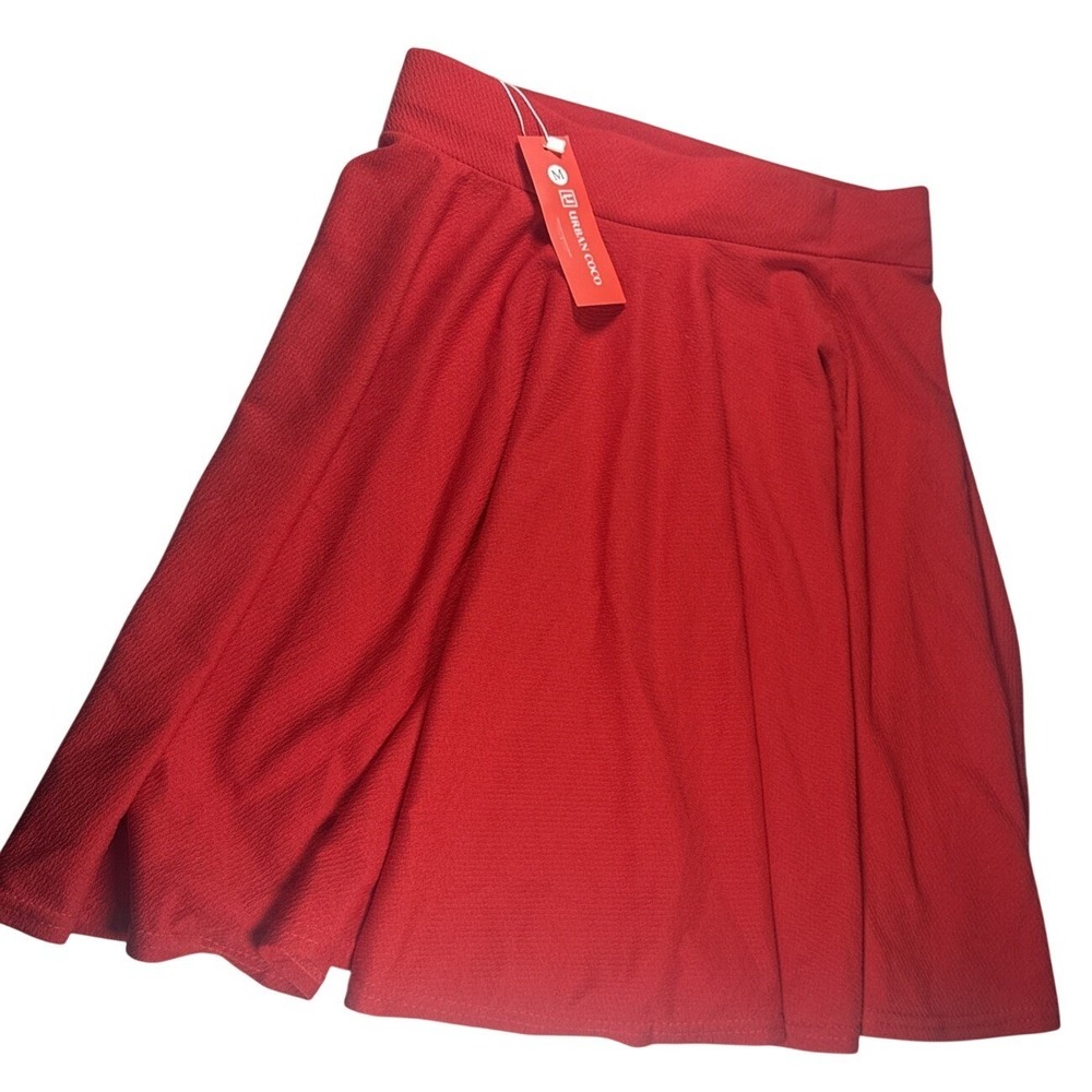 Urban CoCo Skirt Versatile Stretch Flared Casual Mini Skater Women's M Red NWT